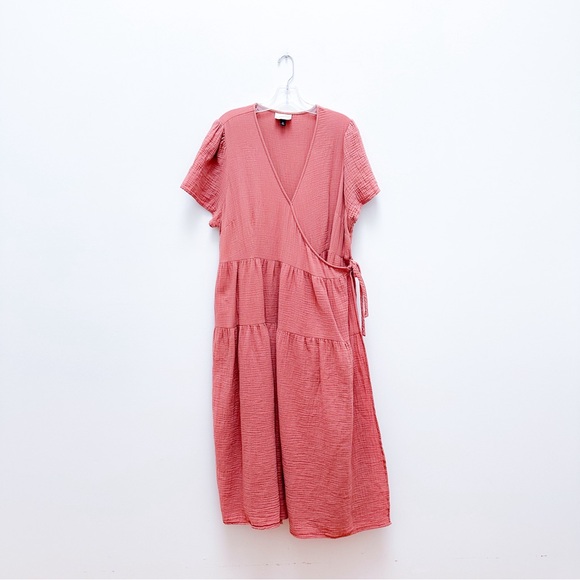 Universal Thread gauze Midi Wrap Dress - Picture 4 of 9